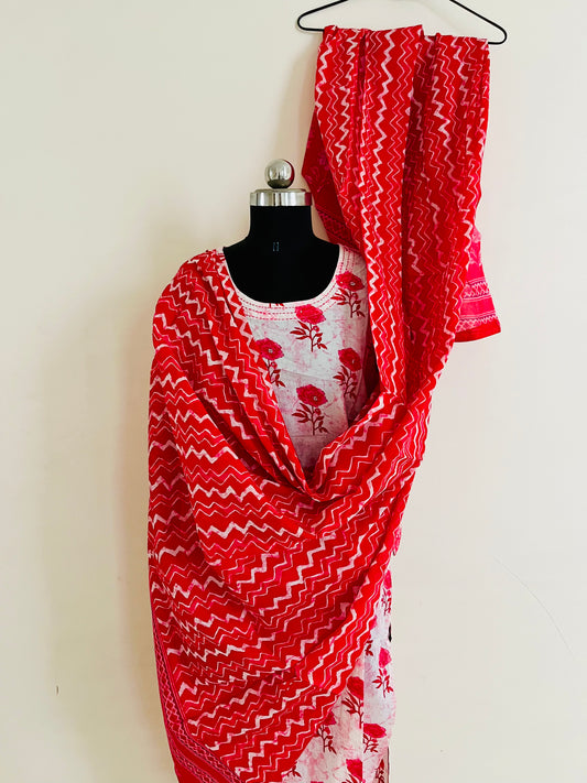 Pink Rose Kurta with Dupatta by Indian Wear with at Kamakhyaa for sustainable fashion
