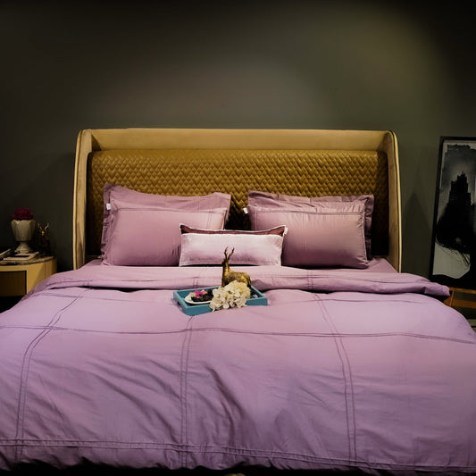 Piped Up Duvet Cover by Aetherea with 500 TC, Cushion, Duvet Covers, Pink, Piping at Kamakhyaa for sustainable fashion