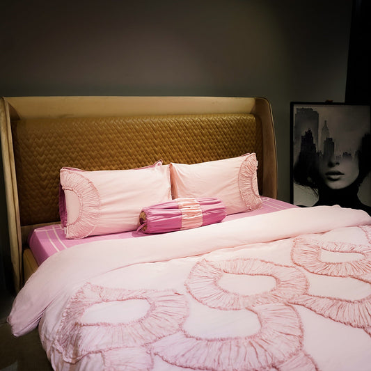 Tear Drop Duvet Cover by Aetherea with 500 TC, Baby Pink, Cushion, Duvet Covers, Teardrop at Kamakhyaa for sustainable fashion