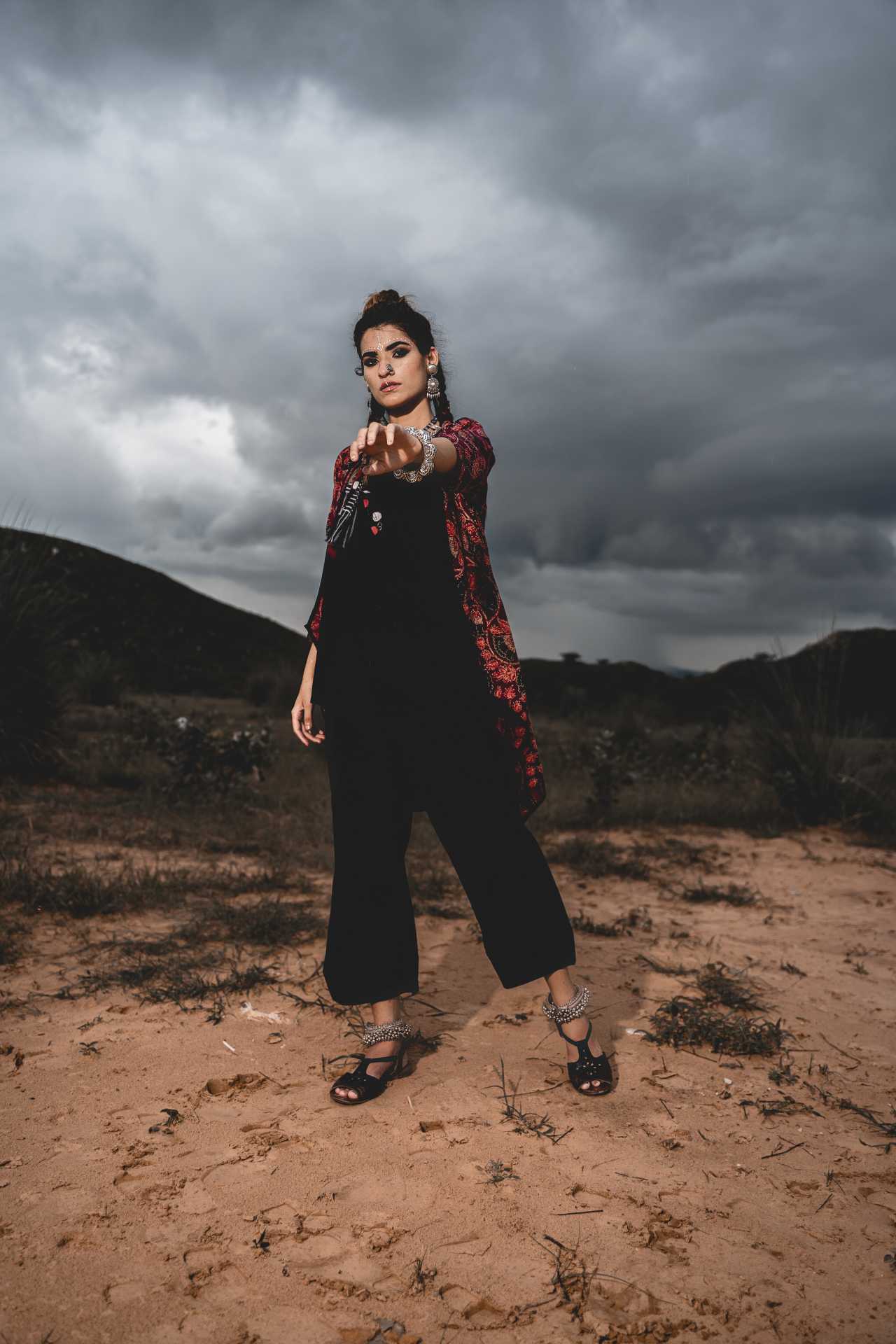 Black Cotton Top With Maroon Hand Block Printed Jacket And Pants - Set Of 3 by Keva with Black, Block Prints, Co-ord Sets, Cotton, Natural, Relaxed Fit, Resort Wear, Travel, Travel Co-ords, Wild Child, Womenswear at Kamakhyaa for sustainable fashion