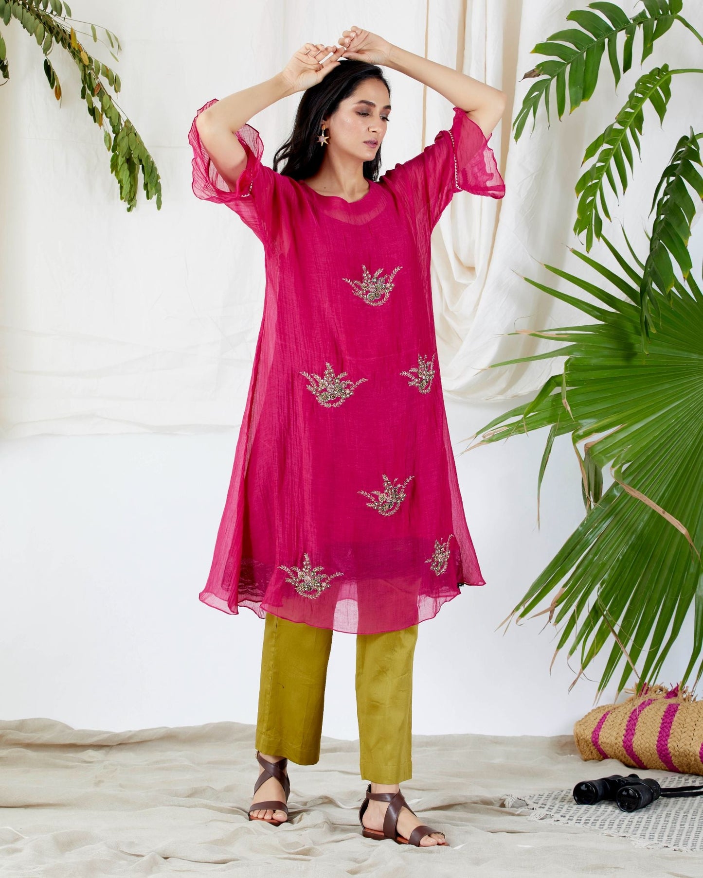 BOUQUET BELLA TUNIC by devyanimehrotra.com with at Kamakhyaa for sustainable fashion