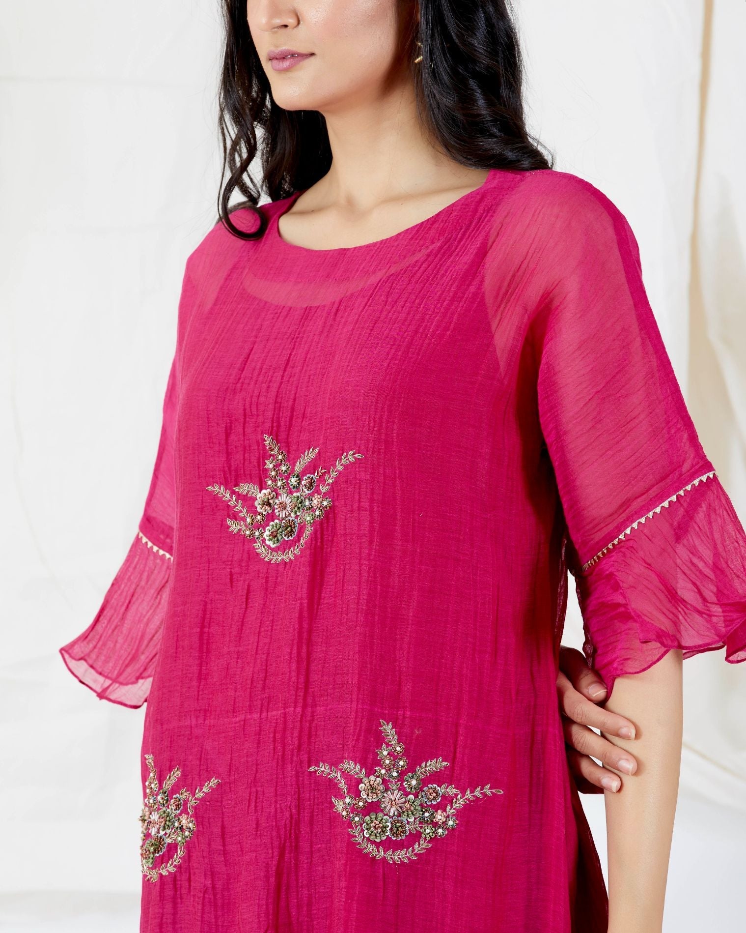 BOUQUET BELLA TUNIC by devyanimehrotra.com with at Kamakhyaa for sustainable fashion