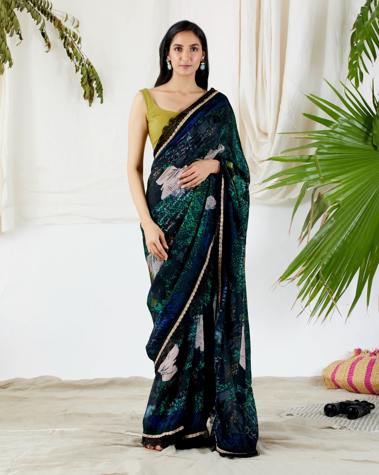 FLORA PRINTED SAREE by devyanimehrotra.com with at Kamakhyaa for sustainable fashion