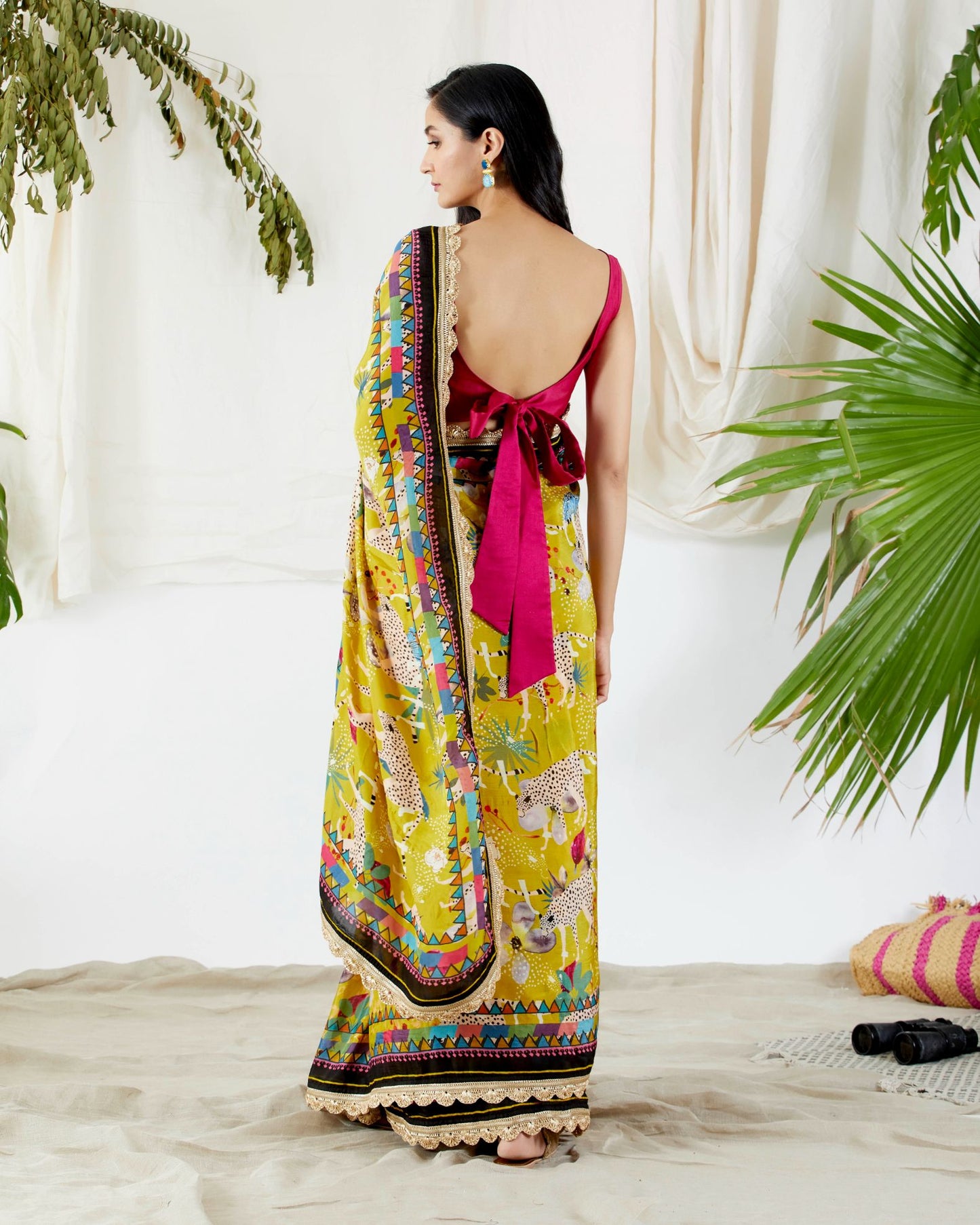 FLORA FAUNA PRINTED SAREE by devyanimehrotra.com with at Kamakhyaa for sustainable fashion