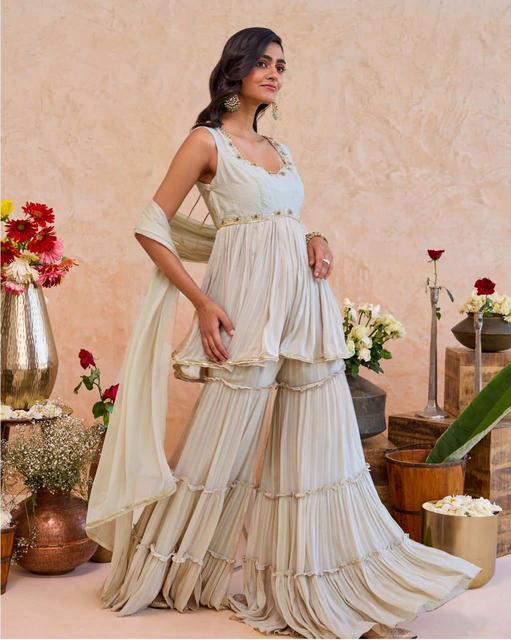 Haya Sharara Set by Taro with Jashn-E-Taro - The Trousseau Edit by Taro at Kamakhyaa India for sustainable fashion