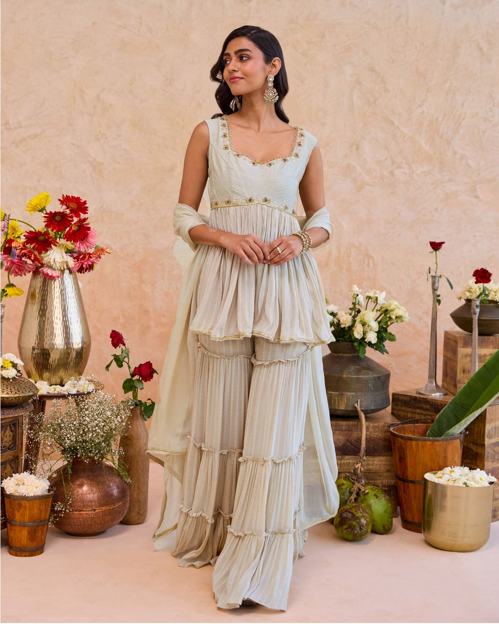 Haya Sharara Set by Taro with Jashn-E-Taro - The Trousseau Edit by Taro at Kamakhyaa India for sustainable fashion