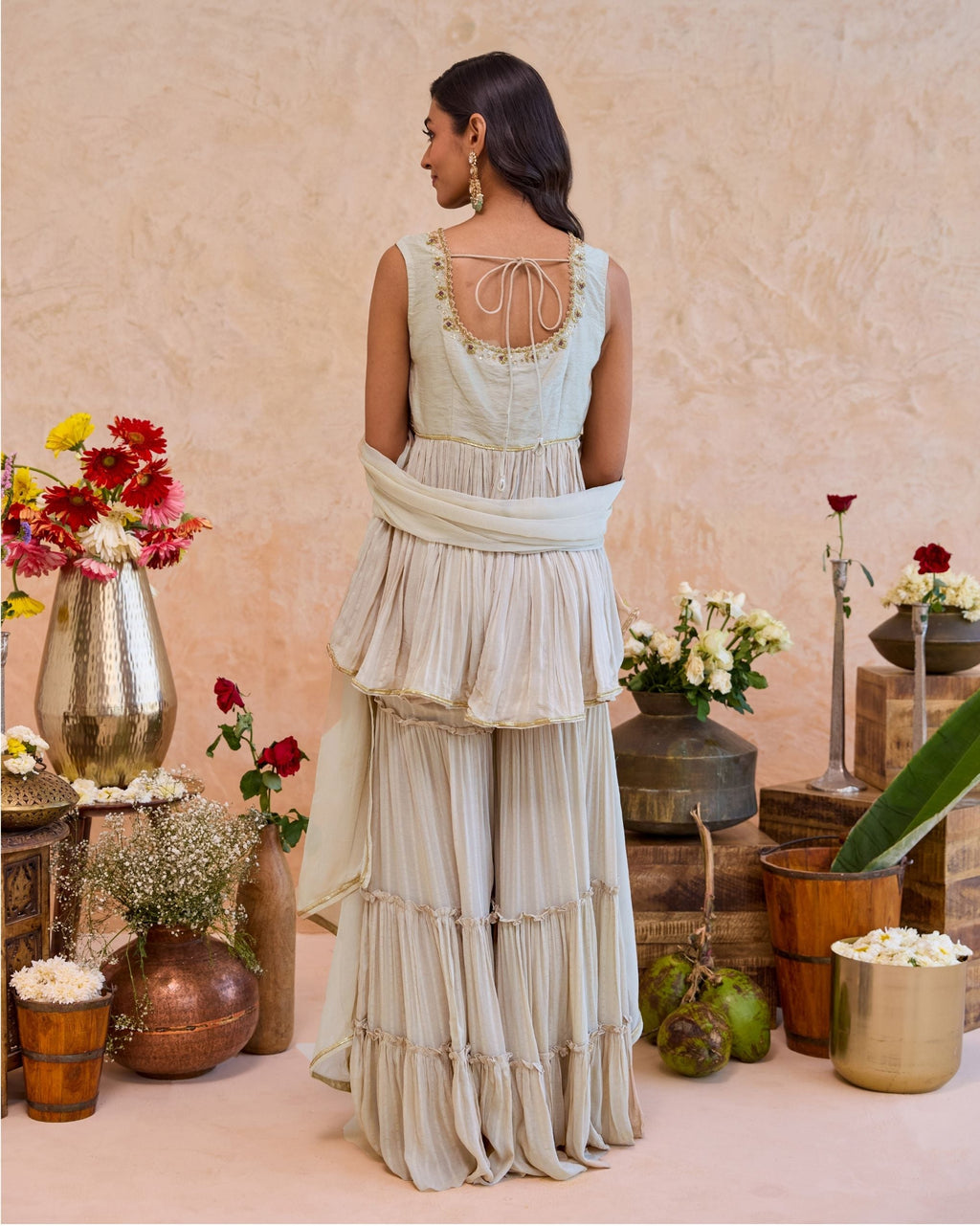 Haya Sharara Set by Taro with Jashn-E-Taro - The Trousseau Edit by Taro at Kamakhyaa India for sustainable fashion