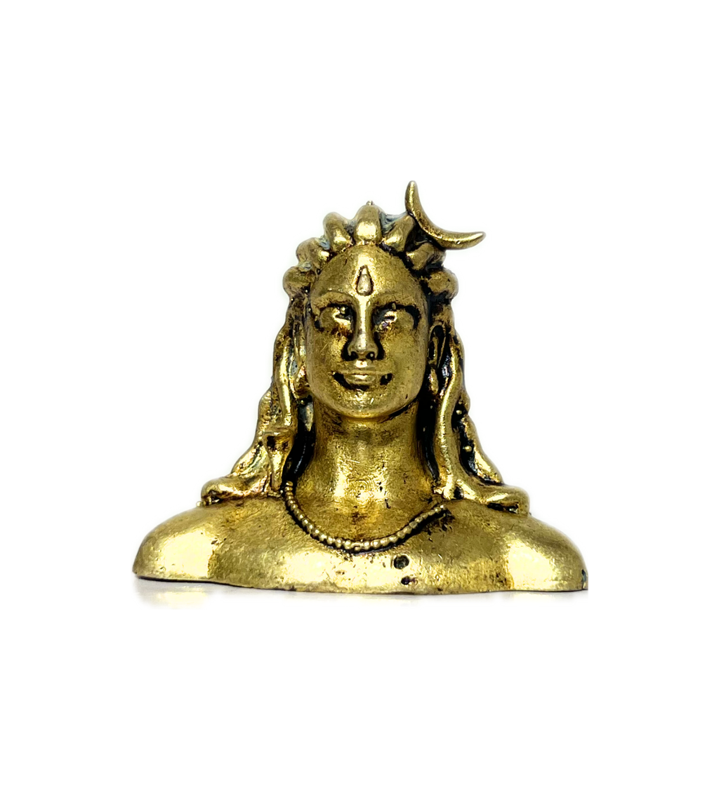 Brass Adiyogi Idol – 100% Pure Brass by Aetherea World with God at Kamakhyaa for sustainable fashion
