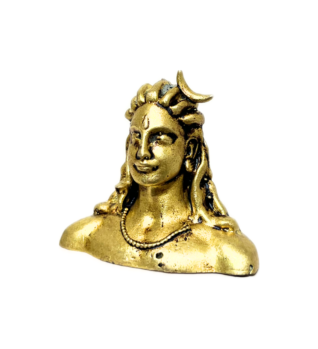 Brass Adiyogi Idol – 100% Pure Brass by Aetherea World with God at Kamakhyaa for sustainable fashion