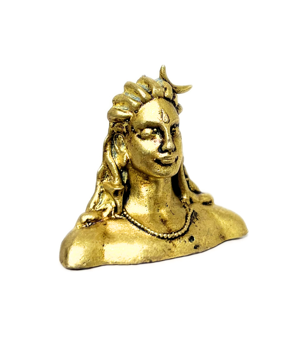 Brass Adiyogi Idol – 100% Pure Brass by Aetherea World with God at Kamakhyaa for sustainable fashion