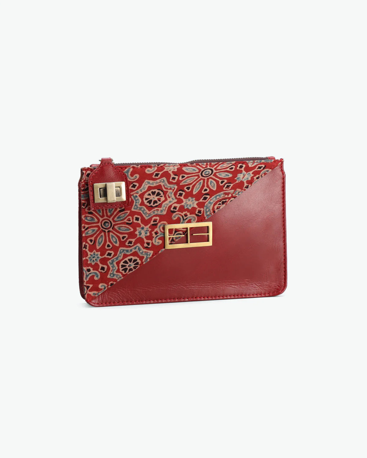 Azarak Cherry Red Clutch by The Indian Trunk with at Kamakhyaa for sustainable fashion