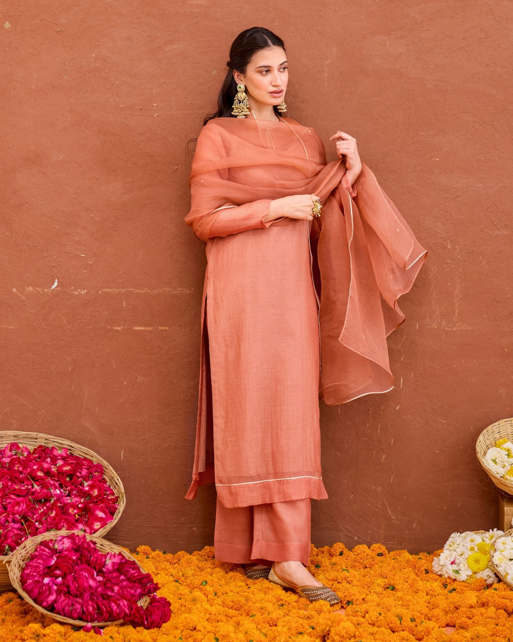 Kesar Kurta Set by Taro with Saundh by Taro at Kamakhyaa India for sustainable fashion