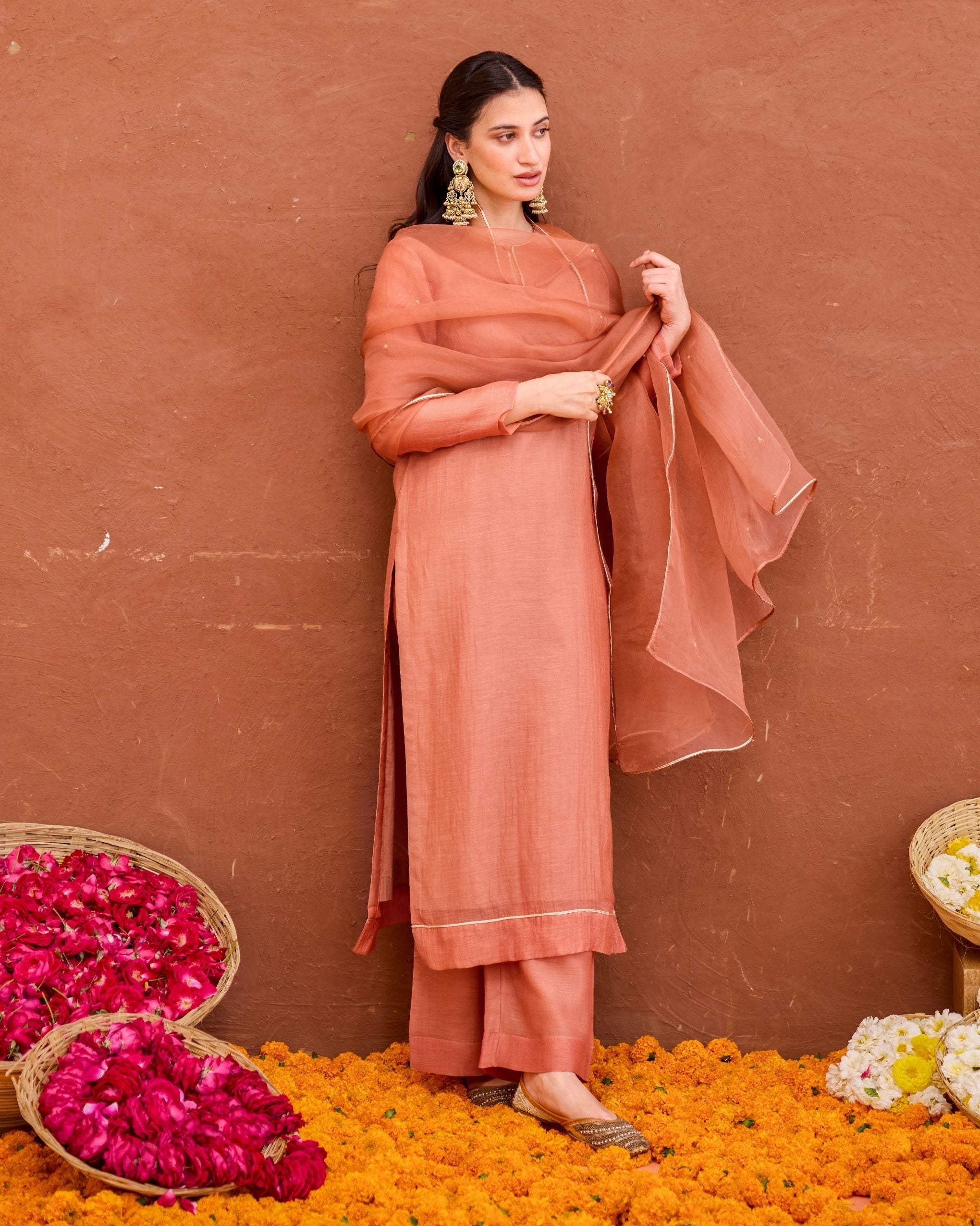 Kesar Kurta Set by Taro with Saundh by Taro at Kamakhyaa India for sustainable fashion