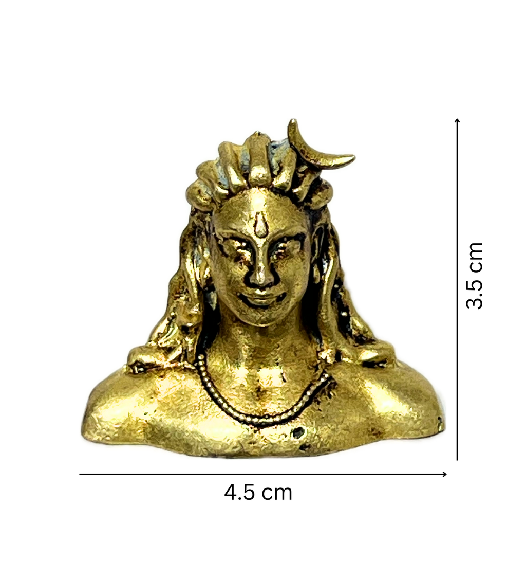 Brass Adiyogi Idol – 100% Pure Brass by Aetherea World with God at Kamakhyaa for sustainable fashion