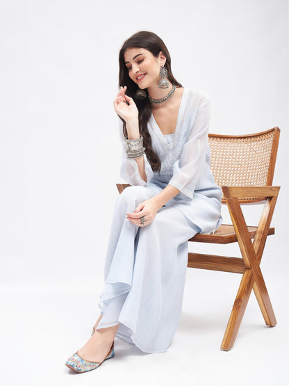 Inara Kurta Set by RoohbyRidhimaa with Large, Medium, Small, X-Large, X-Small at Kamakhyaa for sustainable fashion