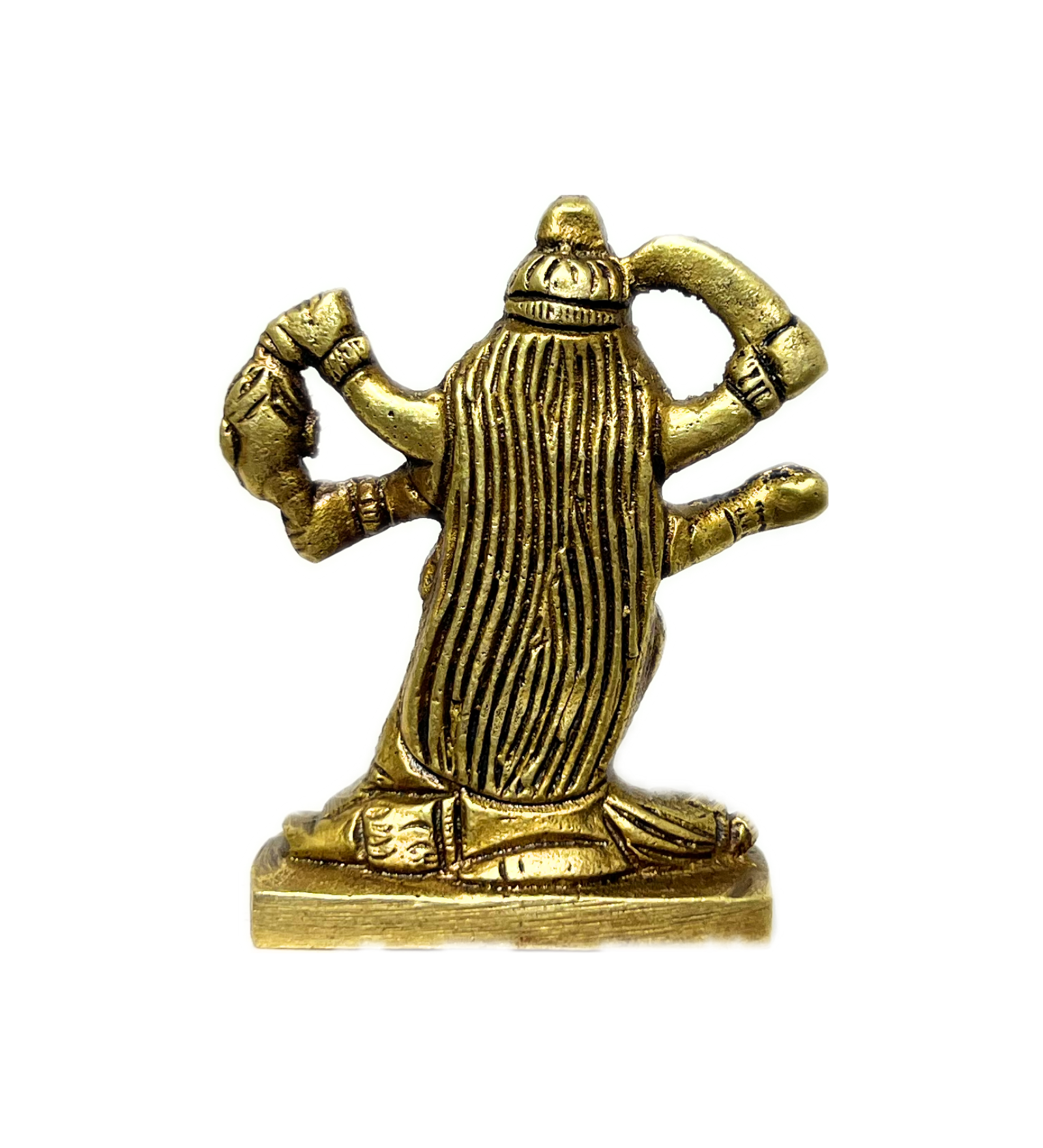Small Brass Kali Maa Idol – 100% Pure Brass by Aetherea World with God at Kamakhyaa for sustainable fashion