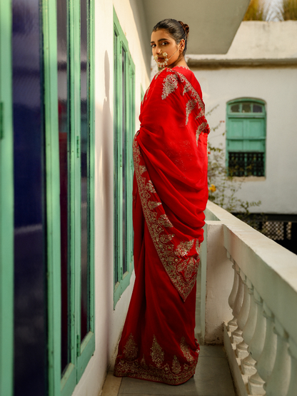 Razaa Saree Set by RoohbyRidhimaa with Large, Medium, Small, X-Large, X-Small at Kamakhyaa for sustainable fashion