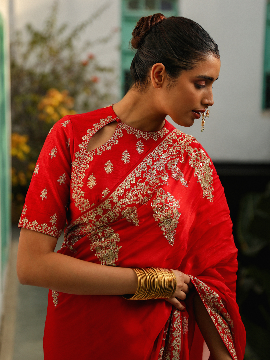 Razaa Saree Set by RoohbyRidhimaa with Large, Medium, Small, X-Large, X-Small at Kamakhyaa for sustainable fashion