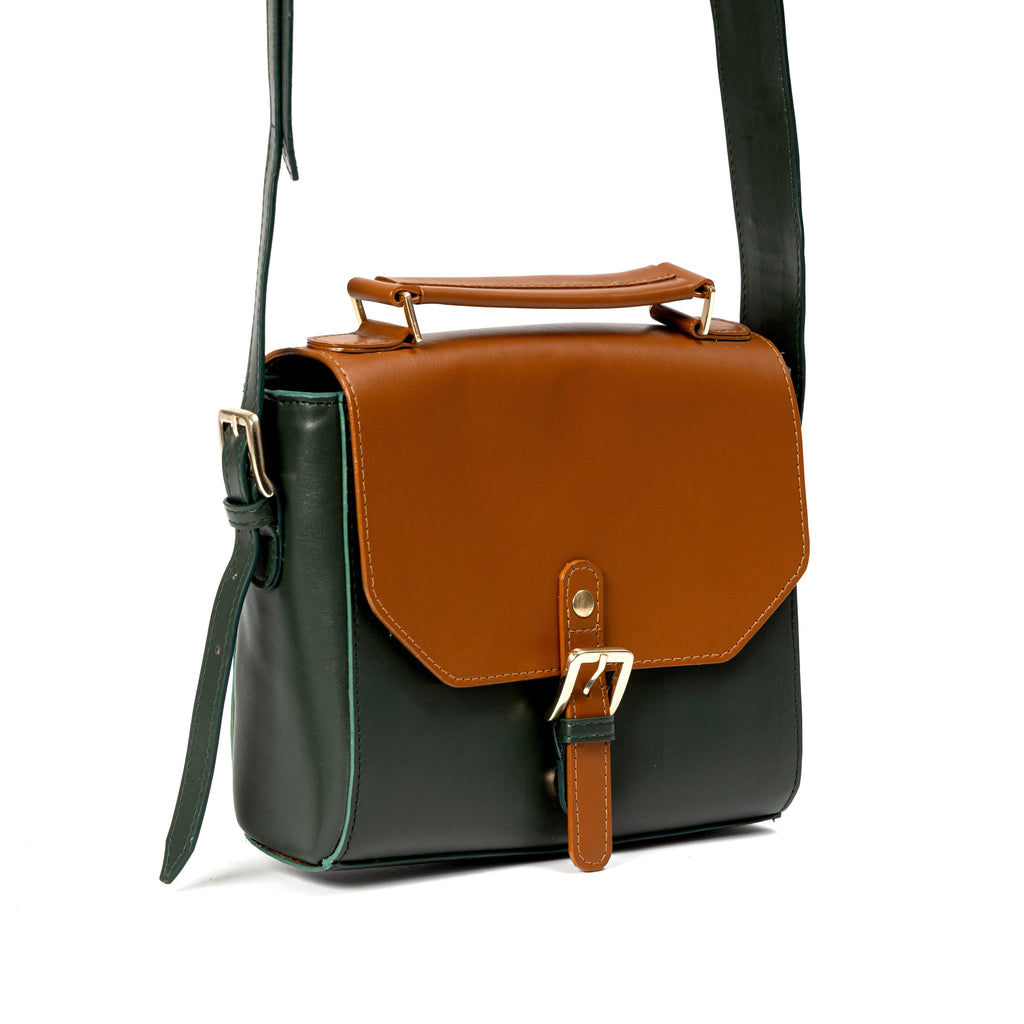 Juniper Vegan Leather Sling Bag - Green by Green Hermitage with SS25 at Kamakhyaa for sustainable fashion