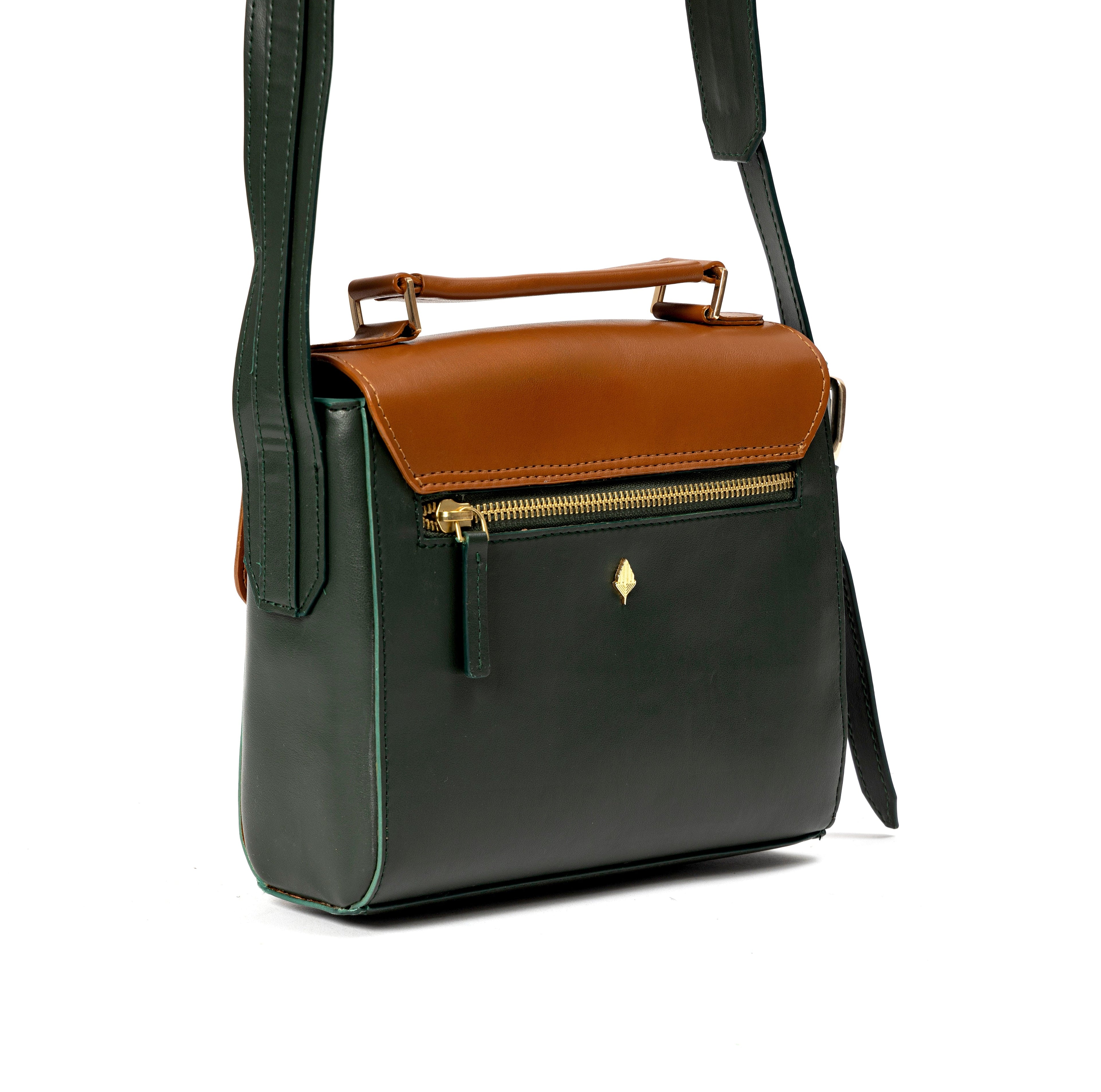 Juniper Vegan Leather Sling Bag - Green by Green Hermitage with SS25 at Kamakhyaa for sustainable fashion