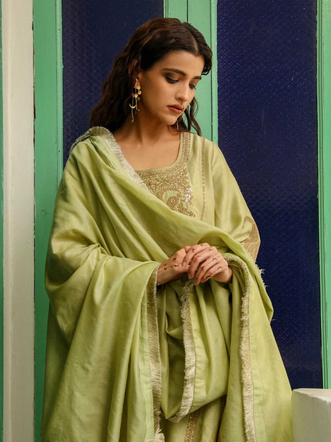 Khizaan Kurta Set by RoohbyRidhimaa with Large, Medium, Small, X-Large, X-Small at Kamakhyaa for sustainable fashion