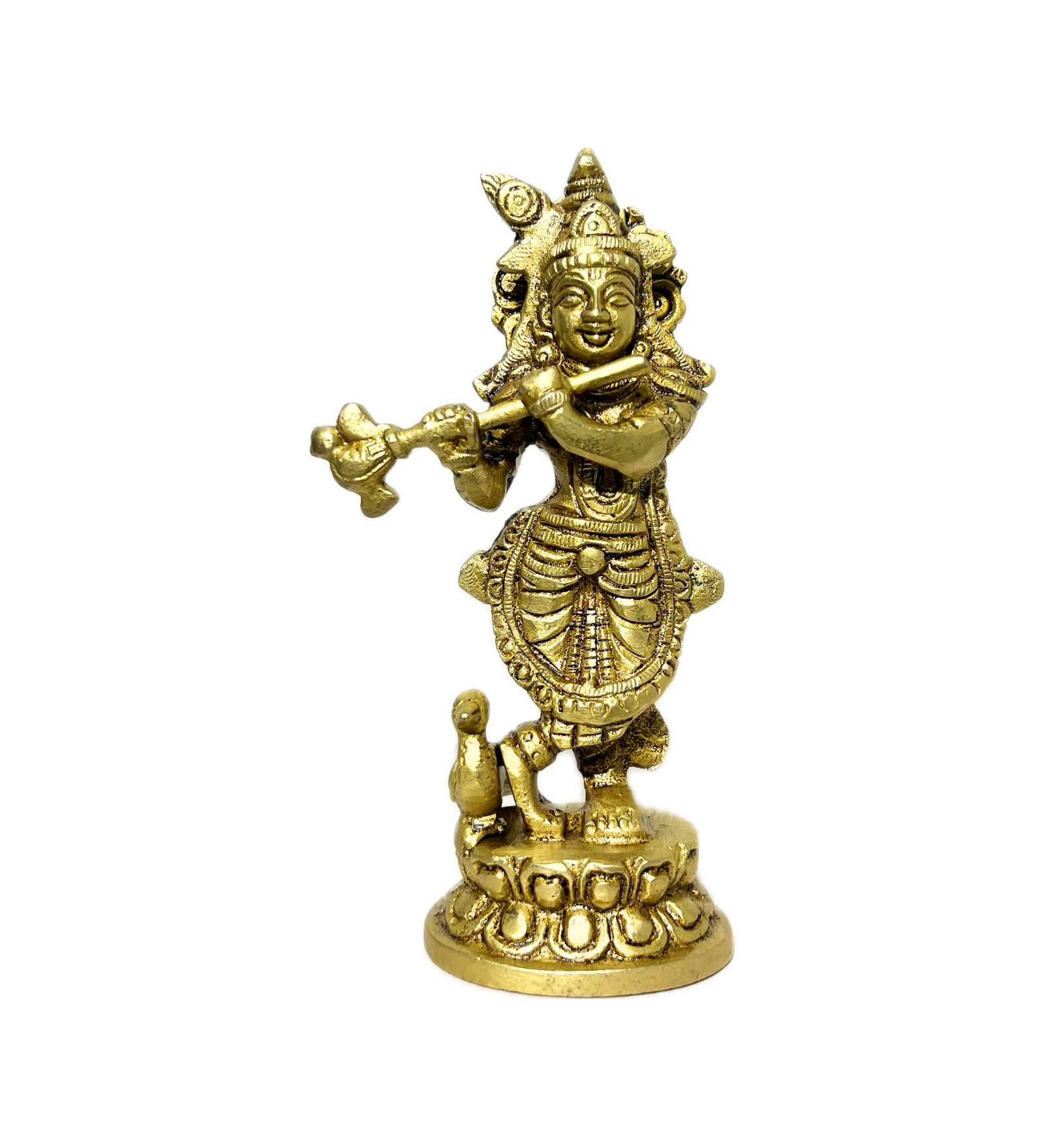 Brass Krishna Idol – 100% Pure Brass by Aetherea World with God at Kamakhyaa for sustainable fashion
