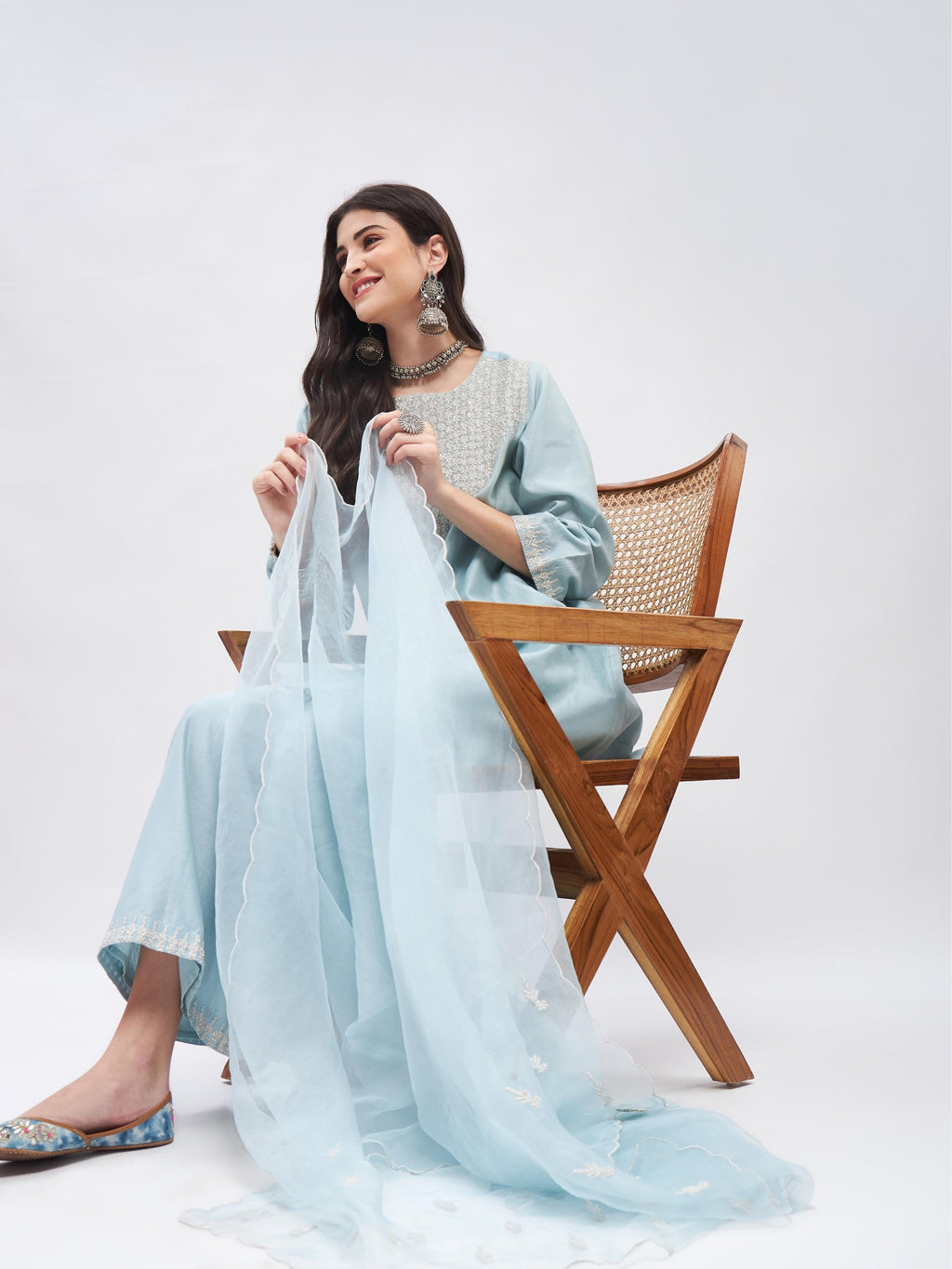 Zuri Kurta Set by RoohbyRidhimaa with Large, Medium, Small, X-Large, X-Small at Kamakhyaa for sustainable fashion