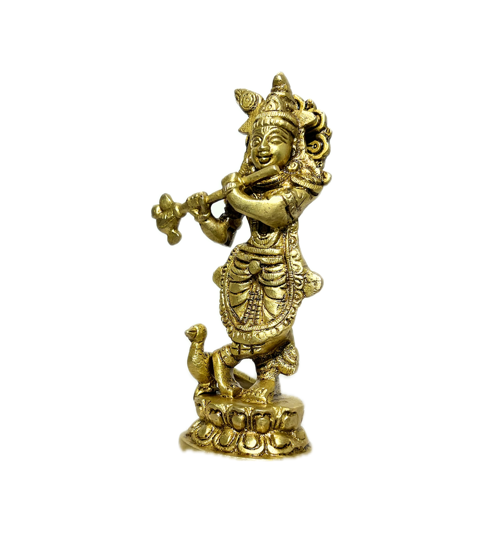 Brass Krishna Idol – 100% Pure Brass by Aetherea World with God at Kamakhyaa for sustainable fashion