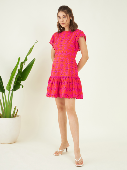 Cutwork Embroidery Dress by Bohobi with at Kamakhyaa for sustainable fashion