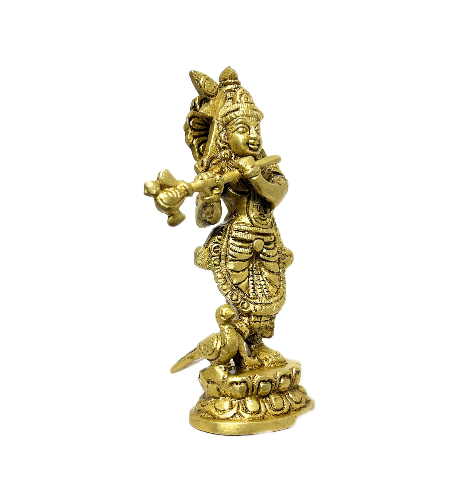 Brass Krishna Idol – 100% Pure Brass by Aetherea World with God at Kamakhyaa for sustainable fashion