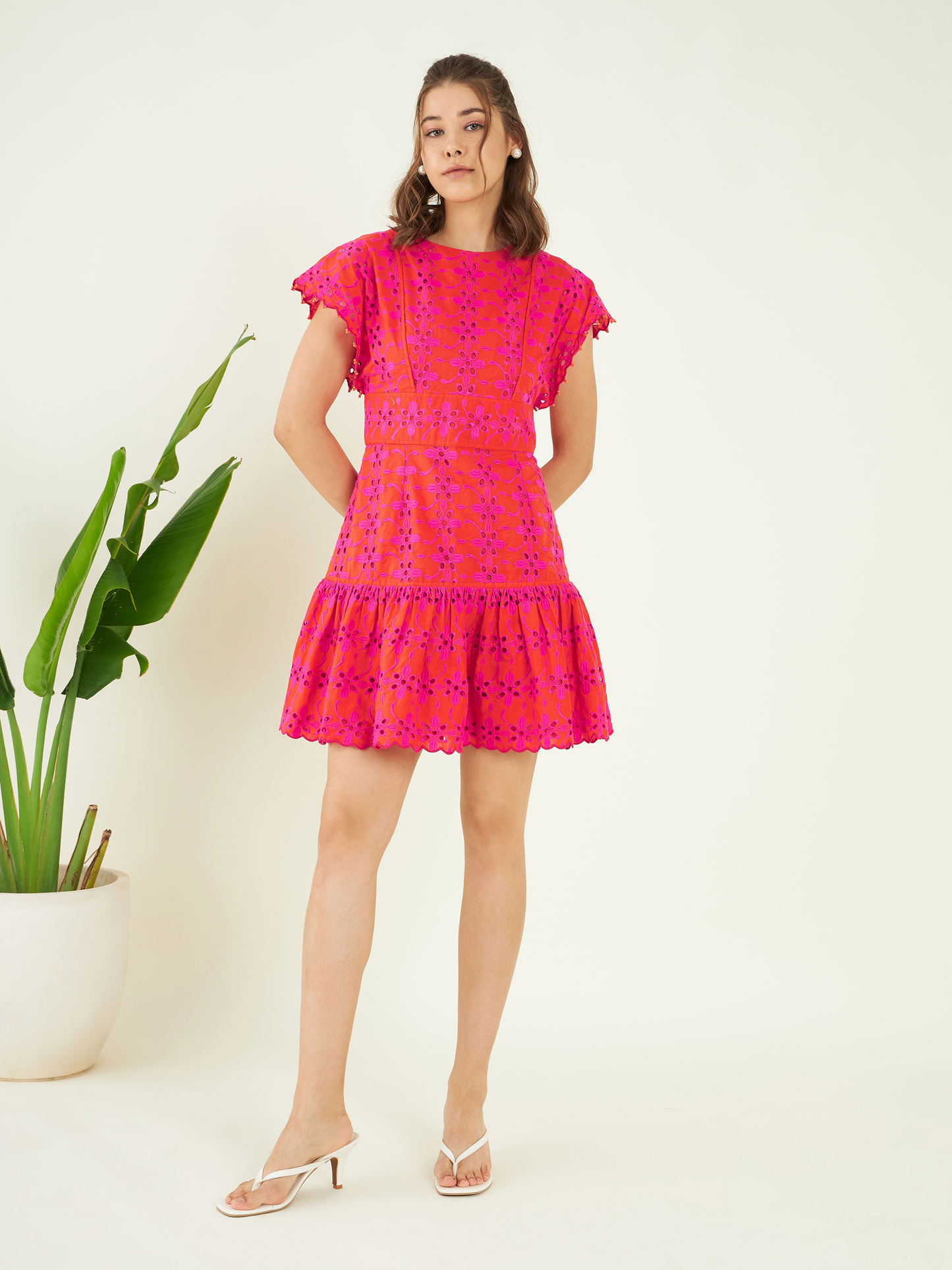 Cutwork Embroidery Dress by Bohobi with at Kamakhyaa for sustainable fashion