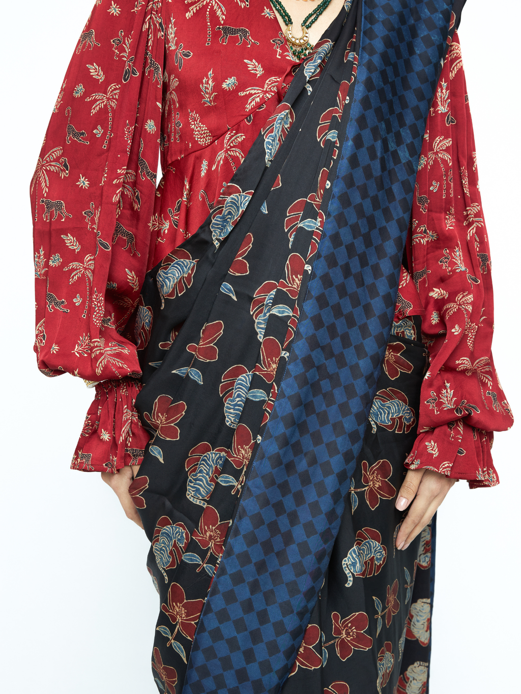 Wild Bloom Saree by anushé pirani with Saree, Womenswear at Kamakhyaa for sustainable fashion