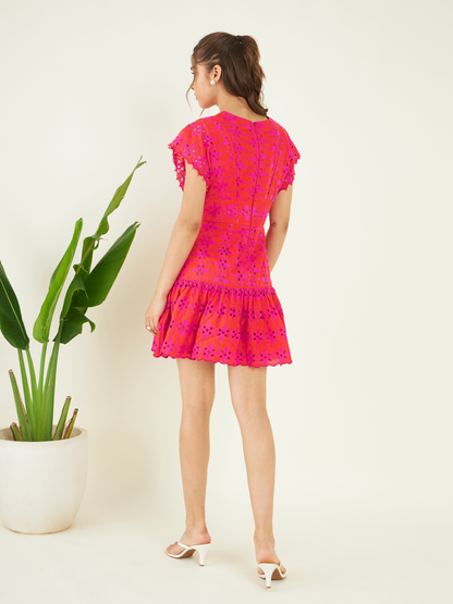 Cutwork Embroidery Dress by Bohobi with at Kamakhyaa for sustainable fashion