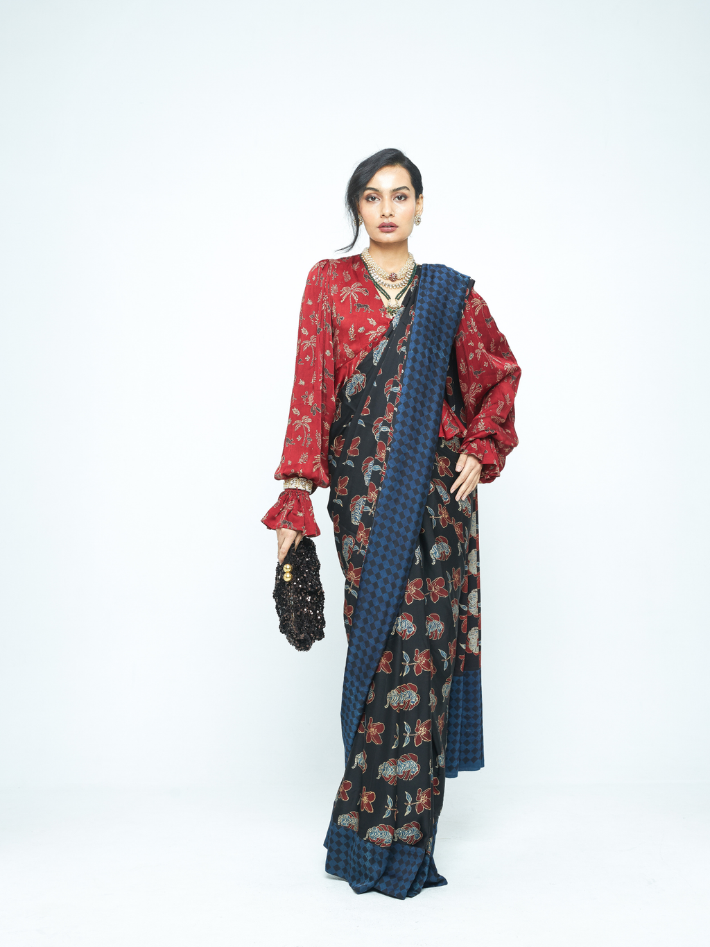 Wild Bloom Saree by anushé pirani with Saree, Womenswear at Kamakhyaa for sustainable fashion