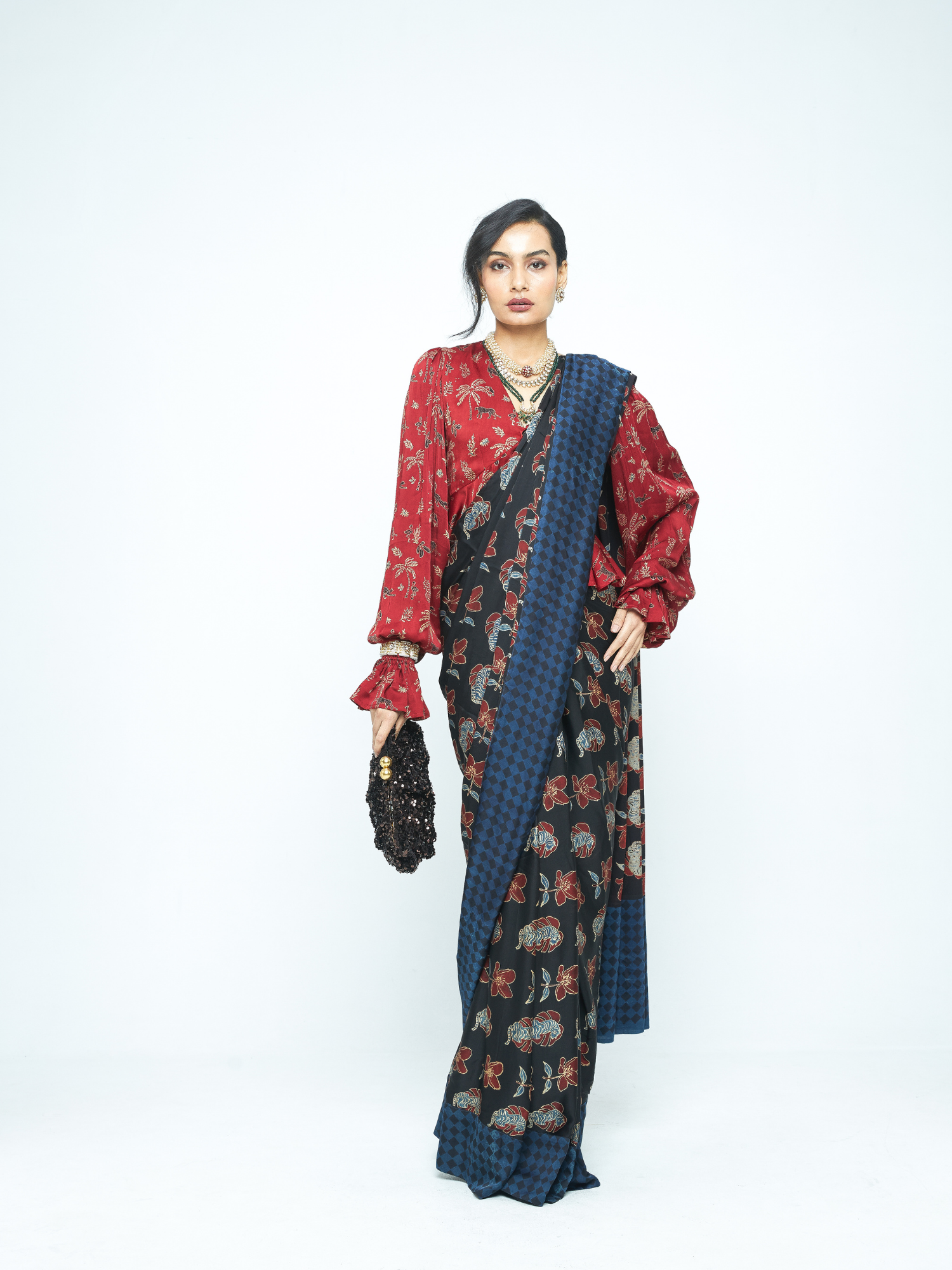 Wild Bloom Saree by anushé pirani with Saree, Womenswear at Kamakhyaa for sustainable fashion