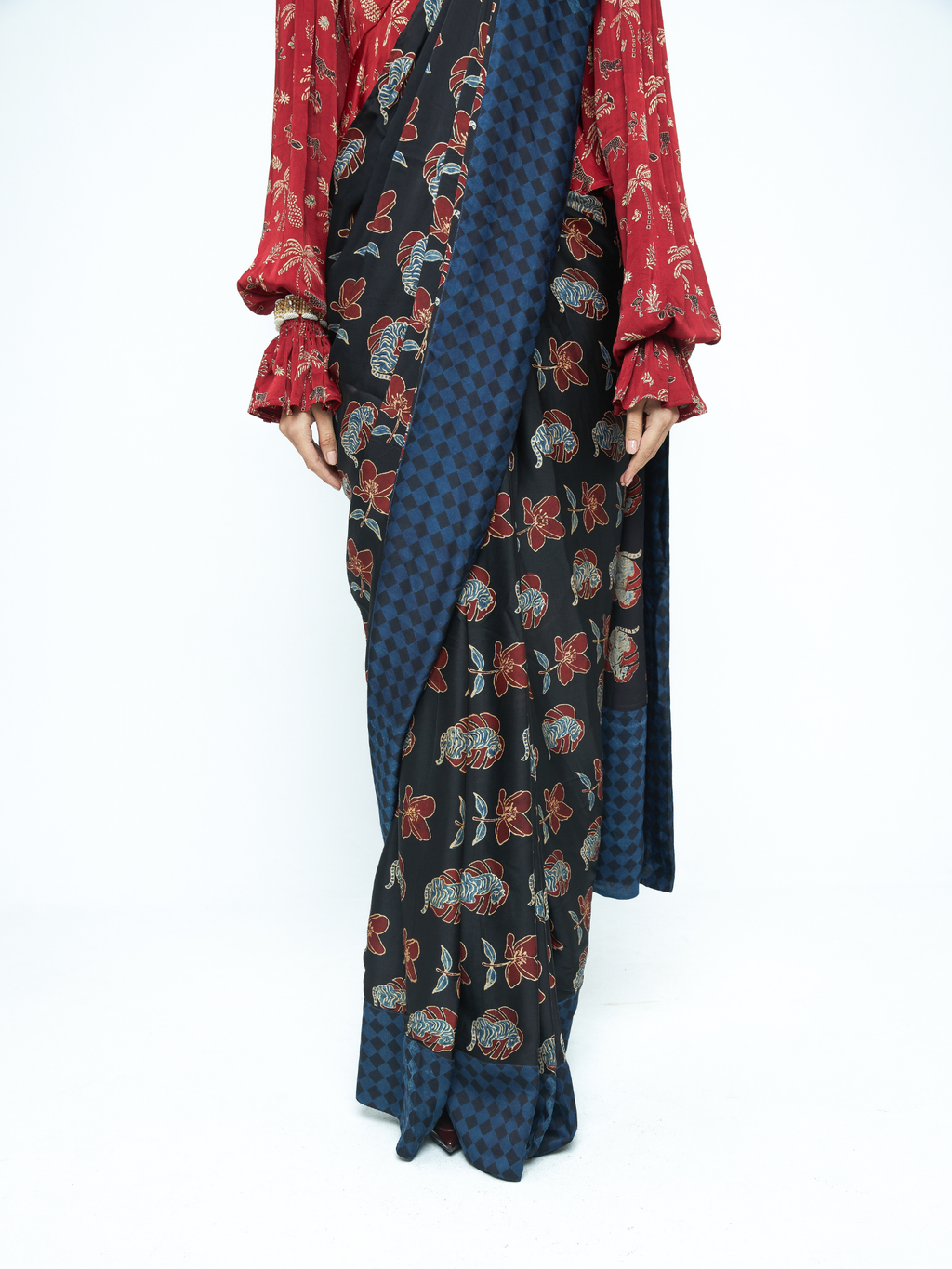 Wild Bloom Saree by anushé pirani with Saree, Womenswear at Kamakhyaa for sustainable fashion