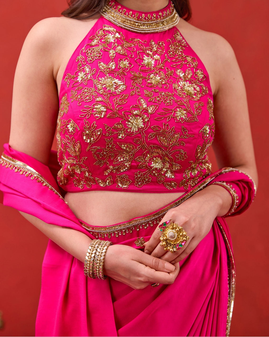 Kaashni Saree by Taro with Jashn-E-Taro - The Trousseau Edit by Taro at Kamakhyaa India for sustainable fashion