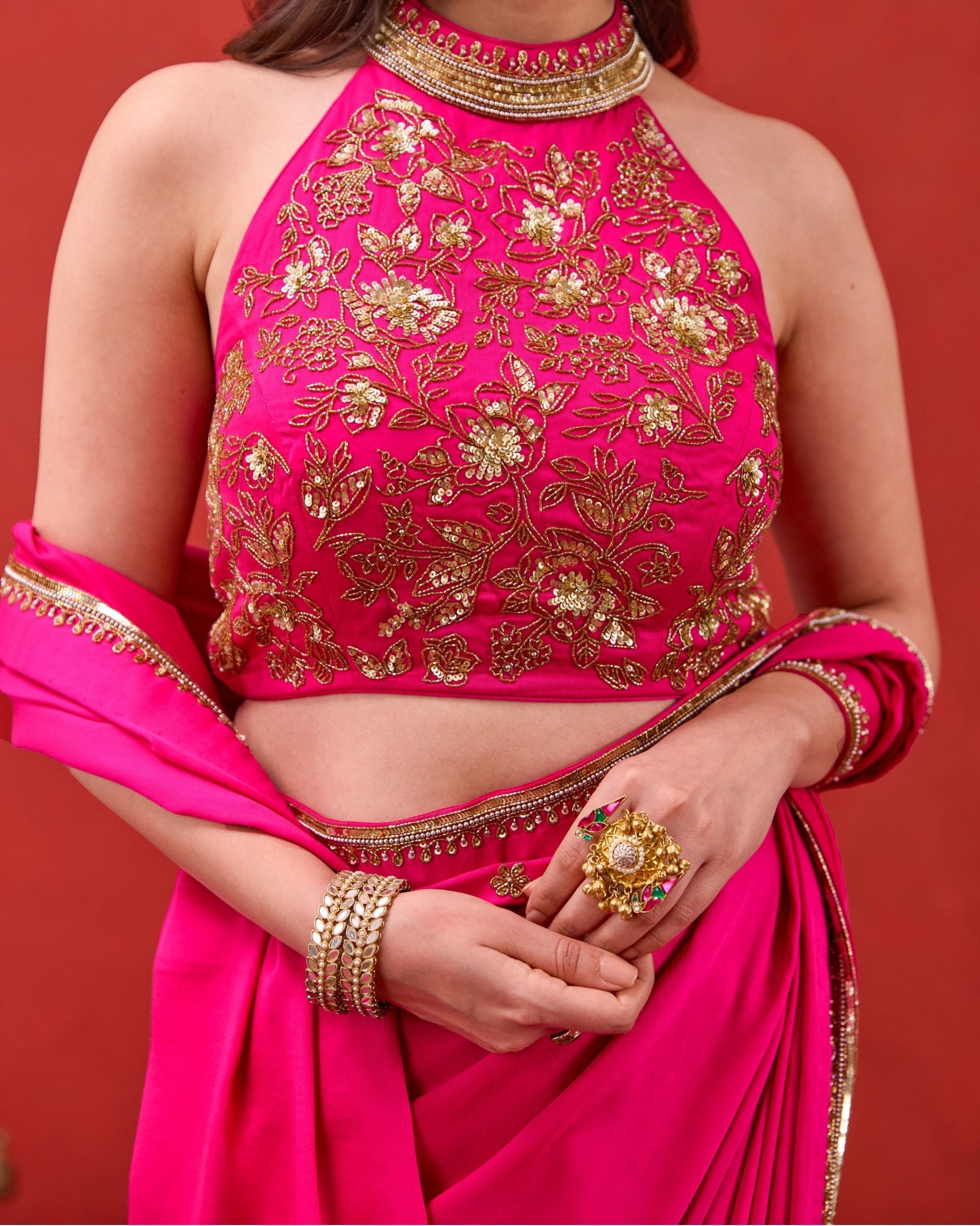 Kaashni Saree by Taro with Jashn-E-Taro - The Trousseau Edit by Taro at Kamakhyaa India for sustainable fashion