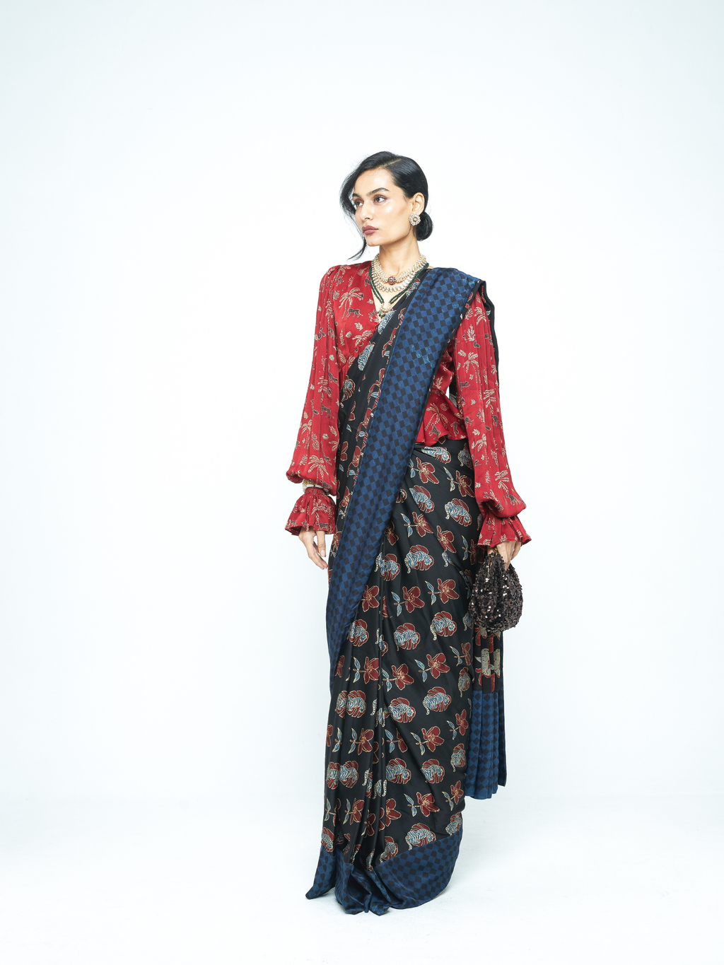 Wild Bloom Saree by anushé pirani with Saree, Womenswear at Kamakhyaa for sustainable fashion