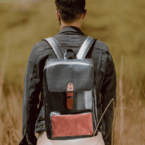 Arden Vegan Leather Backpack - Black by Green Hermitage with SS25 at Kamakhyaa for sustainable fashion