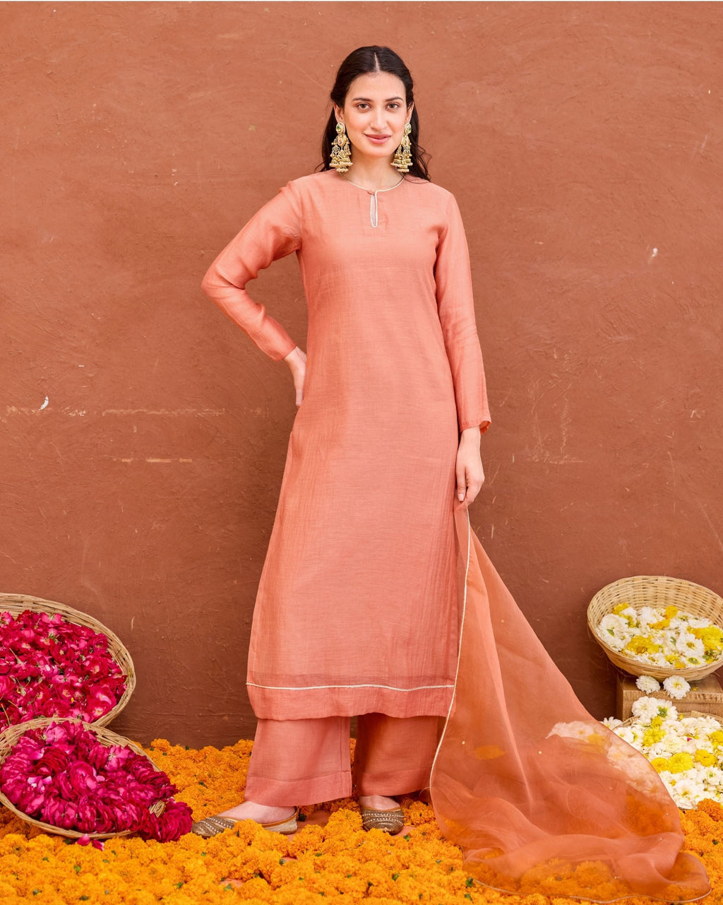 Kesar Kurta Set by Taro with Saundh by Taro at Kamakhyaa India for sustainable fashion