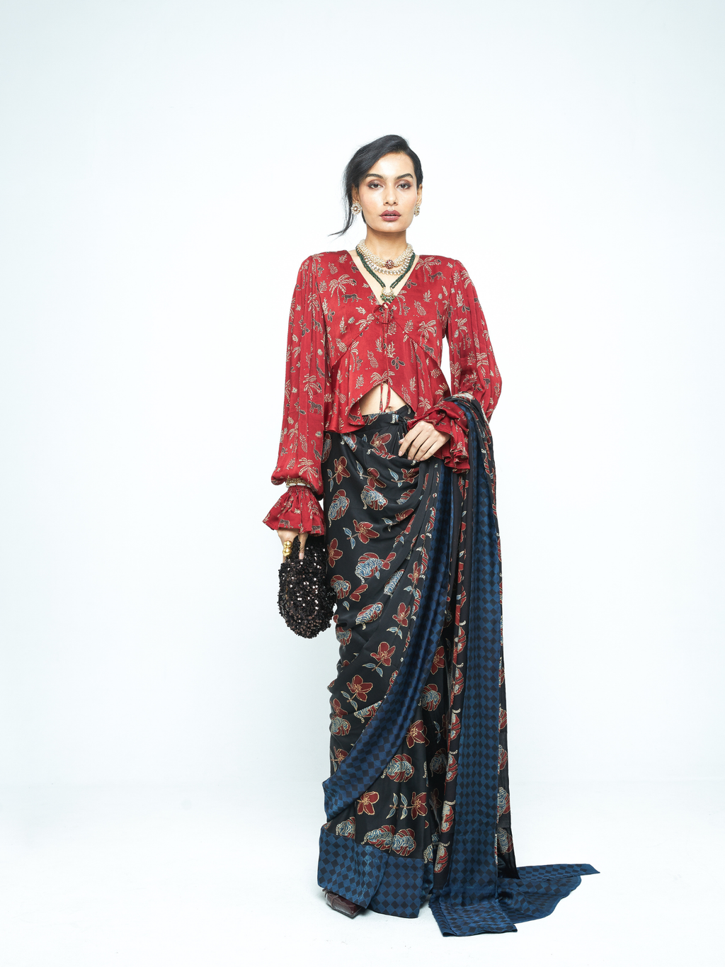 Wild Bloom Saree by anushé pirani with Saree, Womenswear at Kamakhyaa for sustainable fashion