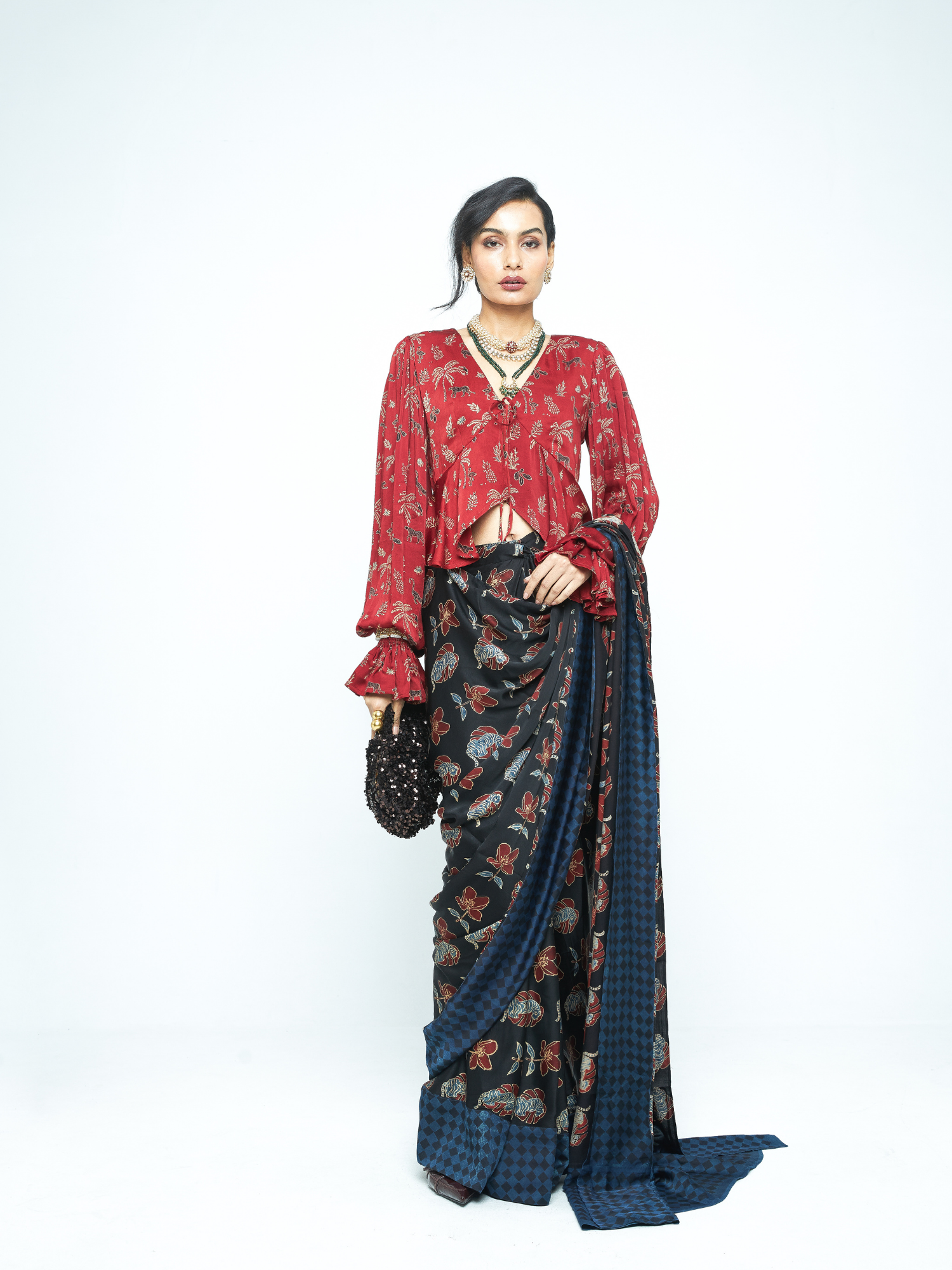 Wild Bloom Saree by anushé pirani with Saree, Womenswear at Kamakhyaa for sustainable fashion