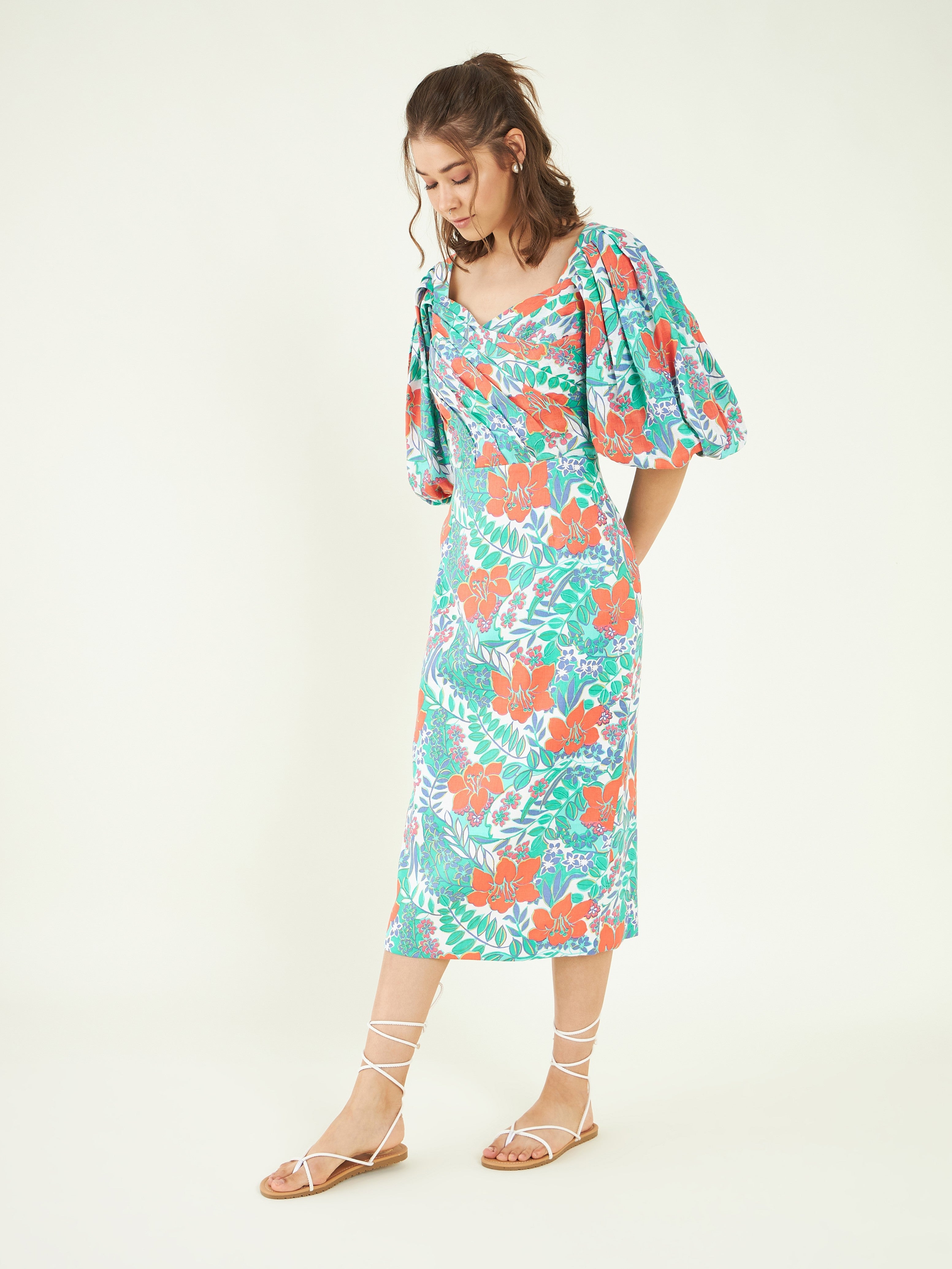 Fresh Bloom Dress by Bohobi with at Kamakhyaa for sustainable fashion