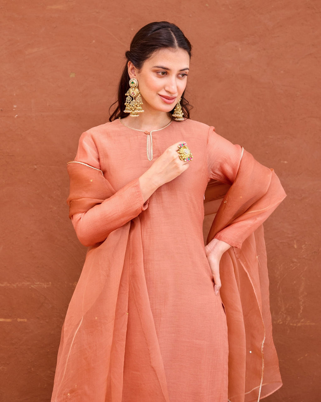 Kesar Kurta Set by Taro with Saundh by Taro at Kamakhyaa India for sustainable fashion