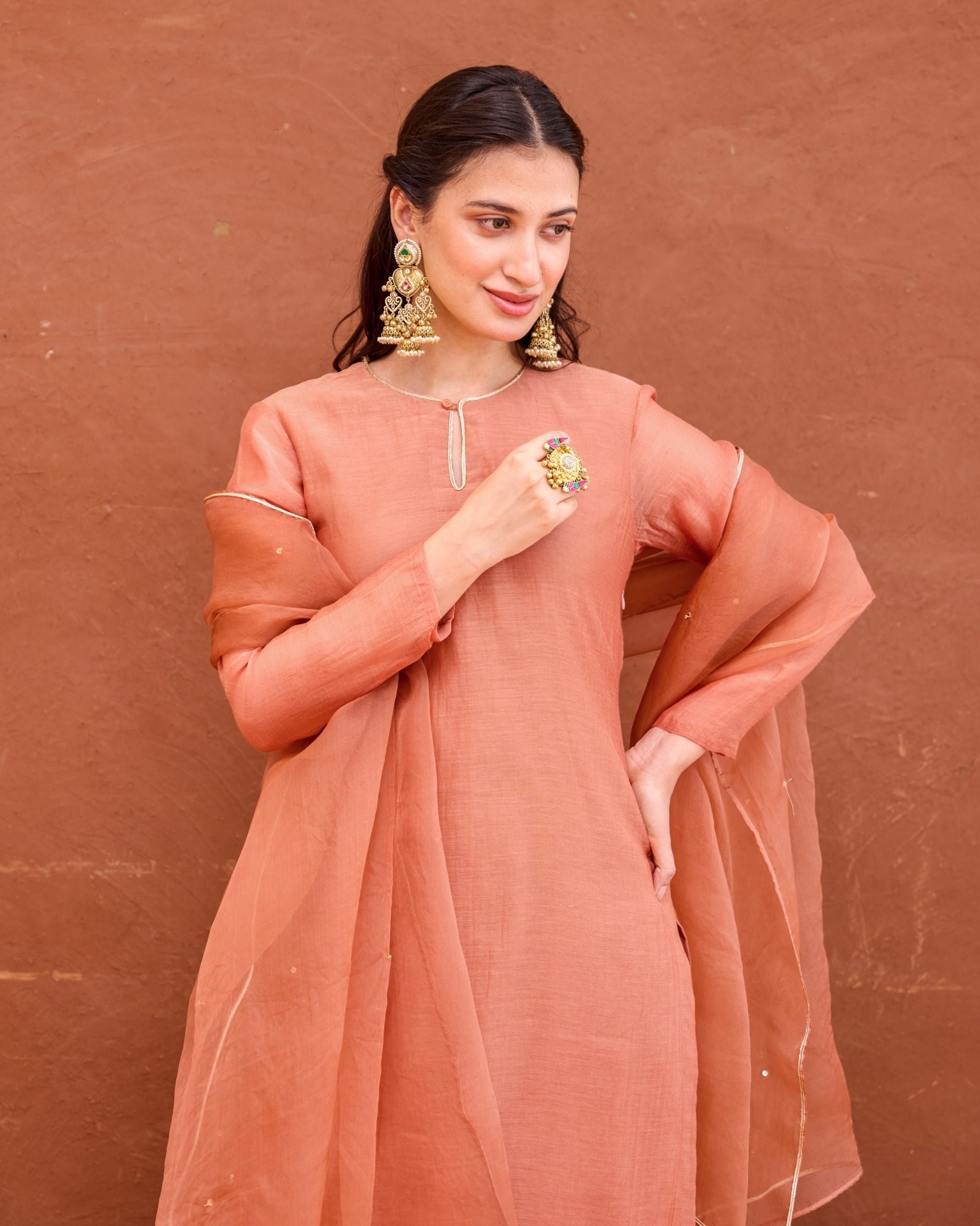 Kesar Kurta Set by Taro with Saundh by Taro at Kamakhyaa India for sustainable fashion
