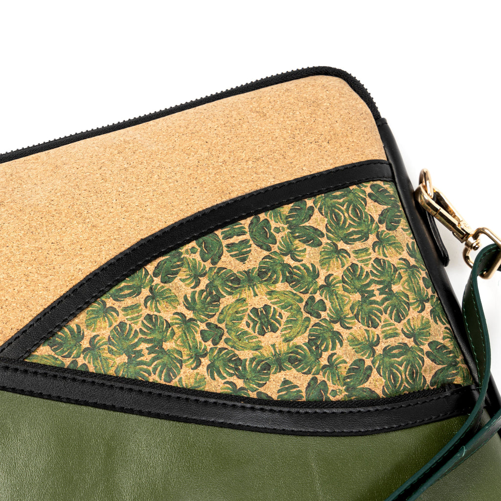 Acacia Vegan Leather Laptop Sleeve - Olive by Green Hermitage with SS25 at Kamakhyaa for sustainable fashion