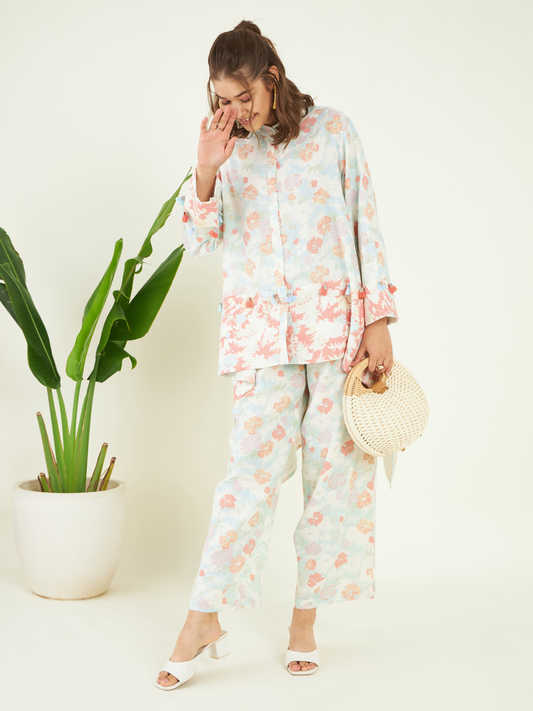 Perfect Pastel Co-ord Set by Bohobi with at Kamakhyaa for sustainable fashion