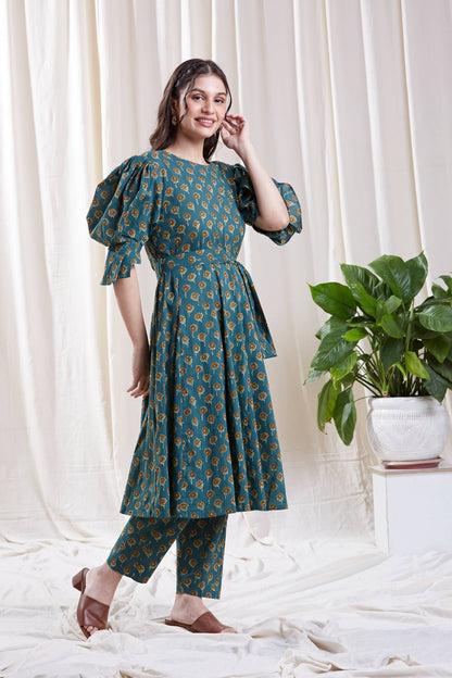 Tia Co-ord set by My Store with Co-ord set, Festive wear, Floral Kurta set at Kamakhyaa for sustainable fashion