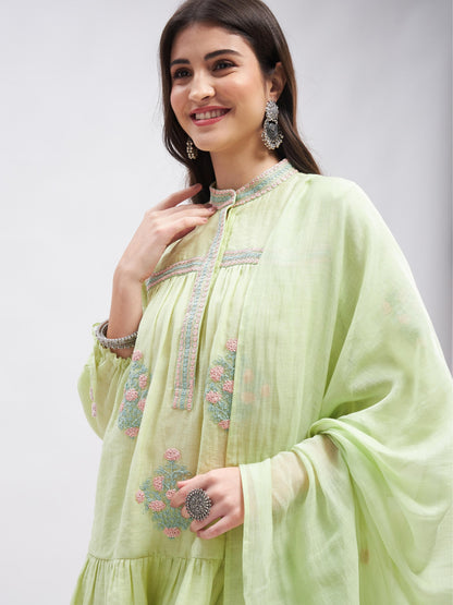 Nazakat Kurta Set by RoohbyRidhimaa with Large, Medium, Small, X-Large, X-Small at Kamakhyaa for sustainable fashion